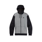 FELPA TERMICA BURTON OAK FULL-ZIP GRAY HEATHER TRUE BLACK